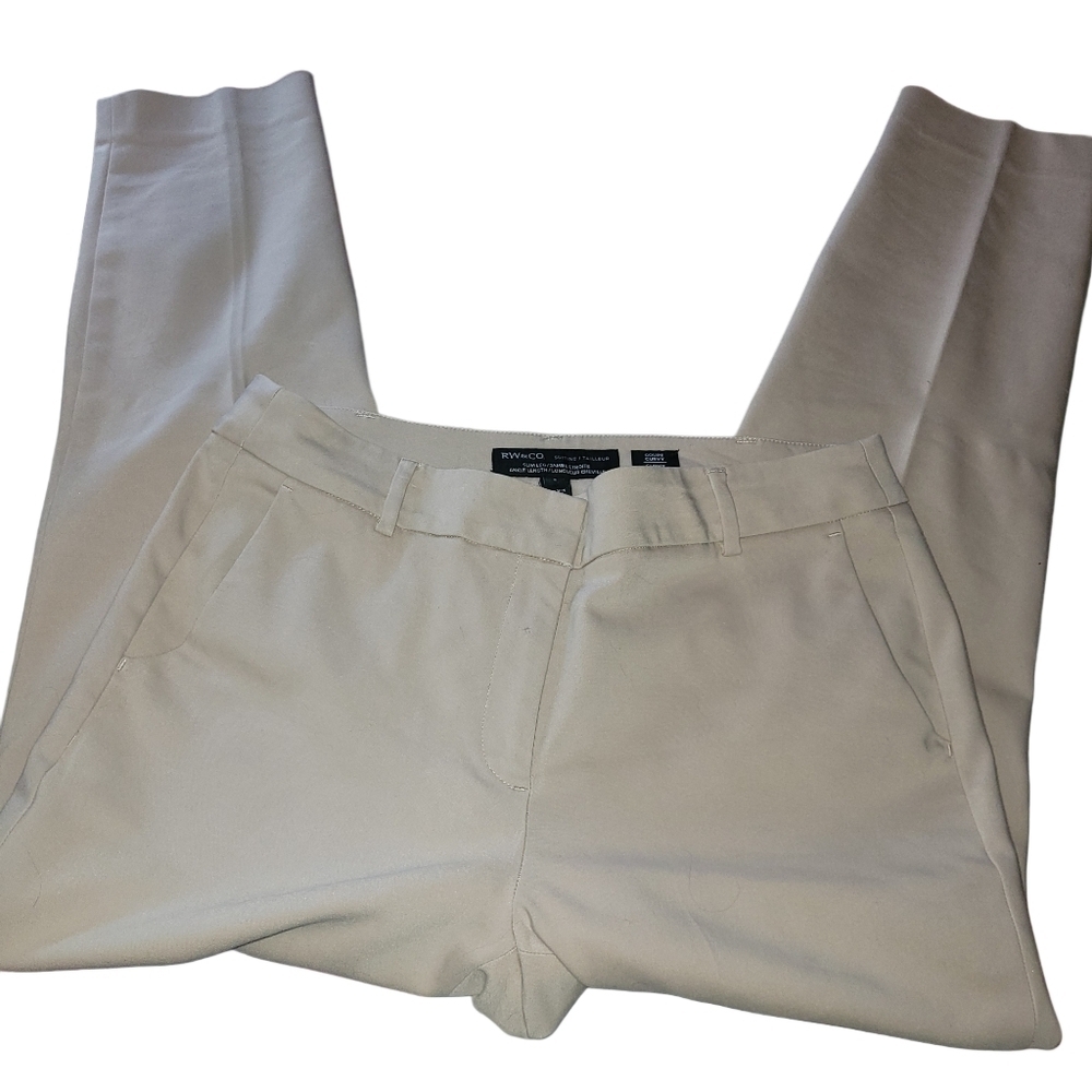 RW&CO. Beige Slim Ankle Length Pants Size 8